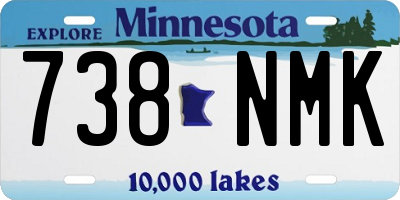 MN license plate 738NMK