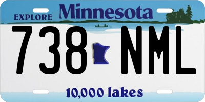 MN license plate 738NML