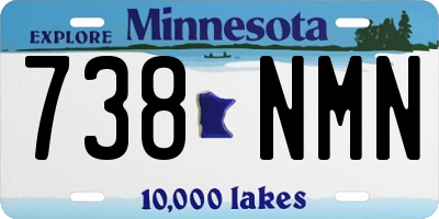 MN license plate 738NMN