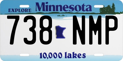 MN license plate 738NMP