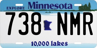 MN license plate 738NMR