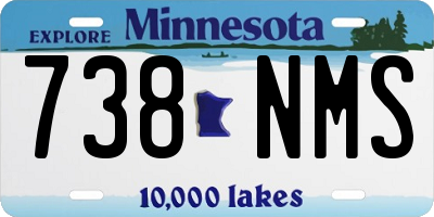 MN license plate 738NMS