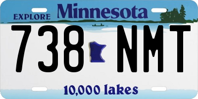 MN license plate 738NMT