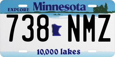 MN license plate 738NMZ