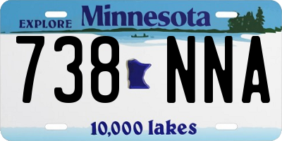 MN license plate 738NNA