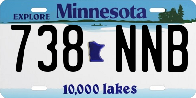 MN license plate 738NNB