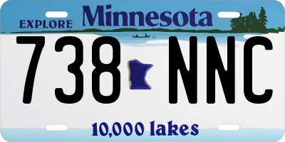 MN license plate 738NNC