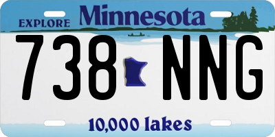 MN license plate 738NNG