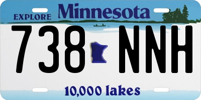 MN license plate 738NNH