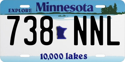 MN license plate 738NNL