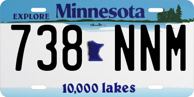 MN license plate 738NNM