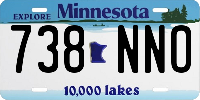 MN license plate 738NNO