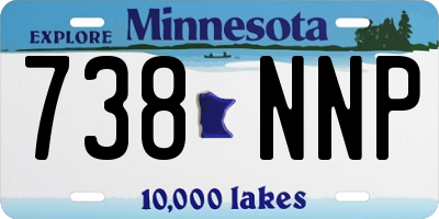 MN license plate 738NNP