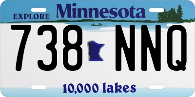 MN license plate 738NNQ