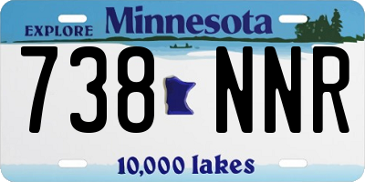 MN license plate 738NNR