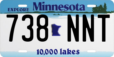 MN license plate 738NNT