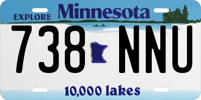MN license plate 738NNU