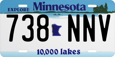 MN license plate 738NNV