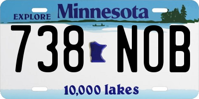 MN license plate 738NOB