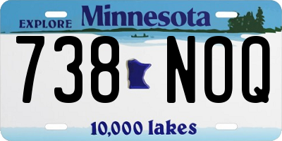 MN license plate 738NOQ