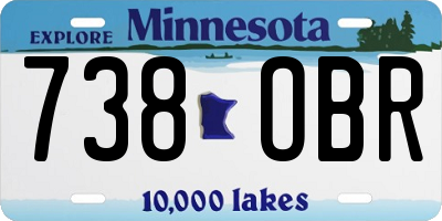 MN license plate 738OBR