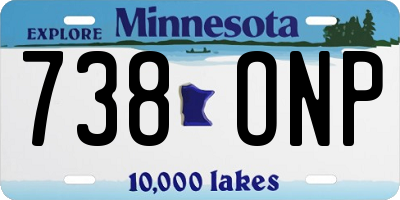 MN license plate 738ONP
