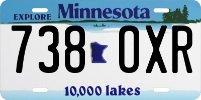 MN license plate 738OXR