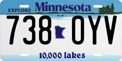 MN license plate 738OYV