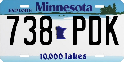 MN license plate 738PDK