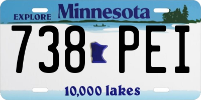 MN license plate 738PEI