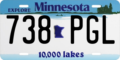 MN license plate 738PGL
