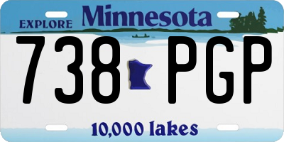 MN license plate 738PGP