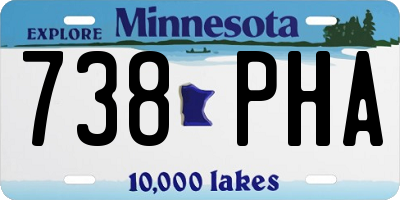 MN license plate 738PHA