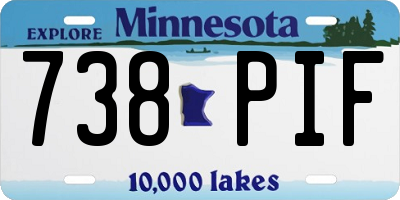 MN license plate 738PIF
