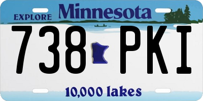 MN license plate 738PKI