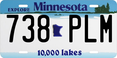 MN license plate 738PLM