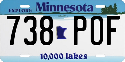 MN license plate 738POF