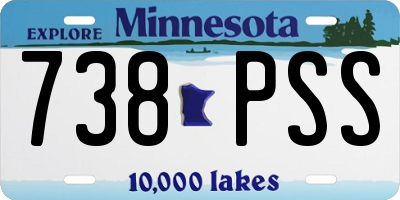 MN license plate 738PSS
