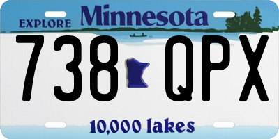 MN license plate 738QPX