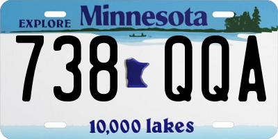 MN license plate 738QQA