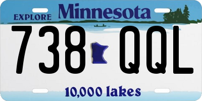 MN license plate 738QQL