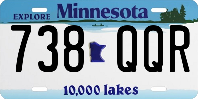 MN license plate 738QQR