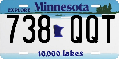 MN license plate 738QQT