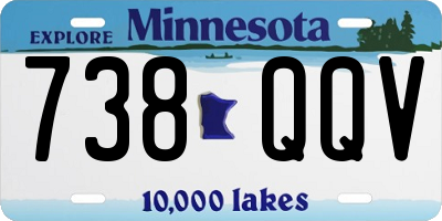 MN license plate 738QQV
