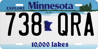 MN license plate 738QRA