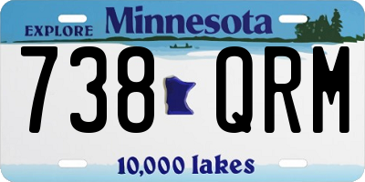 MN license plate 738QRM