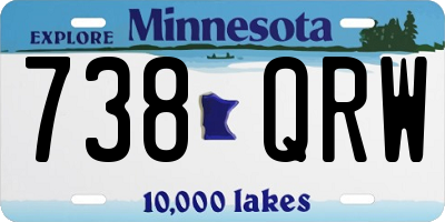 MN license plate 738QRW