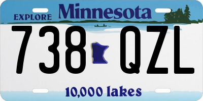 MN license plate 738QZL
