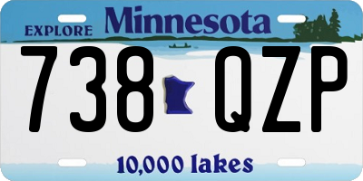 MN license plate 738QZP