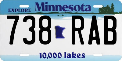 MN license plate 738RAB